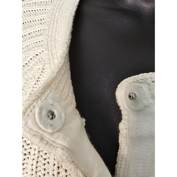 Talbots Knit Bell Sleeves Button Front Cardigan Ivory Small - Picture 11 of 16